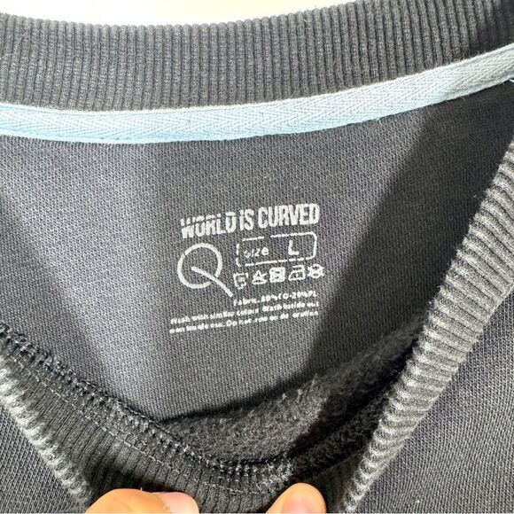 Teqvoly Venice Beach Men's Women's Unisex Size Large Black Pullover Sweatshirt - Picture 7 of 8